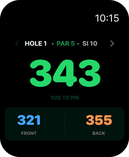 Apple Watch — GPS yardage
